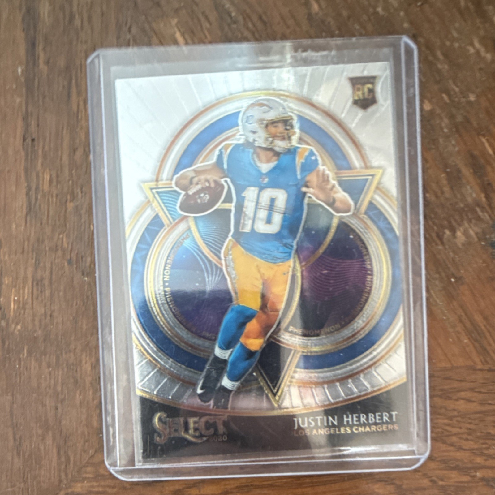 2020 Panini Select Justin Herbert Phenomenon Rookie #PH19 Los Angeles Chargers