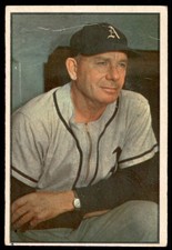 1953 Bowman Color #31 JIMMY DYKES Mgr  Philadelphia Athletics  VGEX (Scratch)