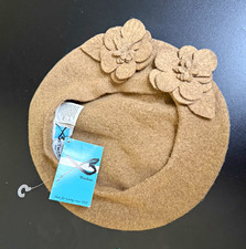 Betmar Wool Felt Beret Hat Beige B515 Womens ...