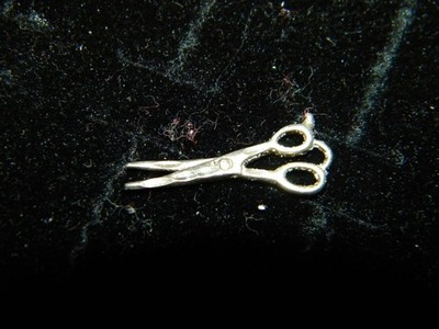 925 Sterling Silver  Scissors Charm .5 GRAMS