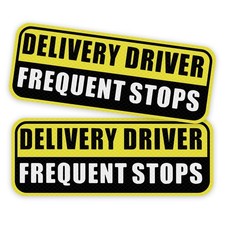 2 Pcs Reflective Delivery Driver Magnet Makes Frequent Stops Delivery Signs