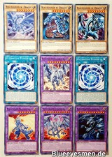 Yu-Gi-Oh! 9er Blauäugiger Ultimativer Drachen Set! Fusion Blauäugiger W Drache! 