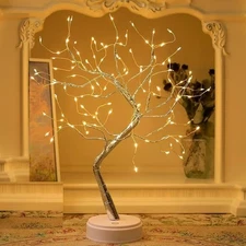 Fairy Light Spirit Tree,20" Tabletop Bonsai 108 LED Tree 108 Led Warm White 