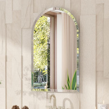Frameless Arch Mirror 26" x 38" Beveled Edge Modern Decor for Any Room