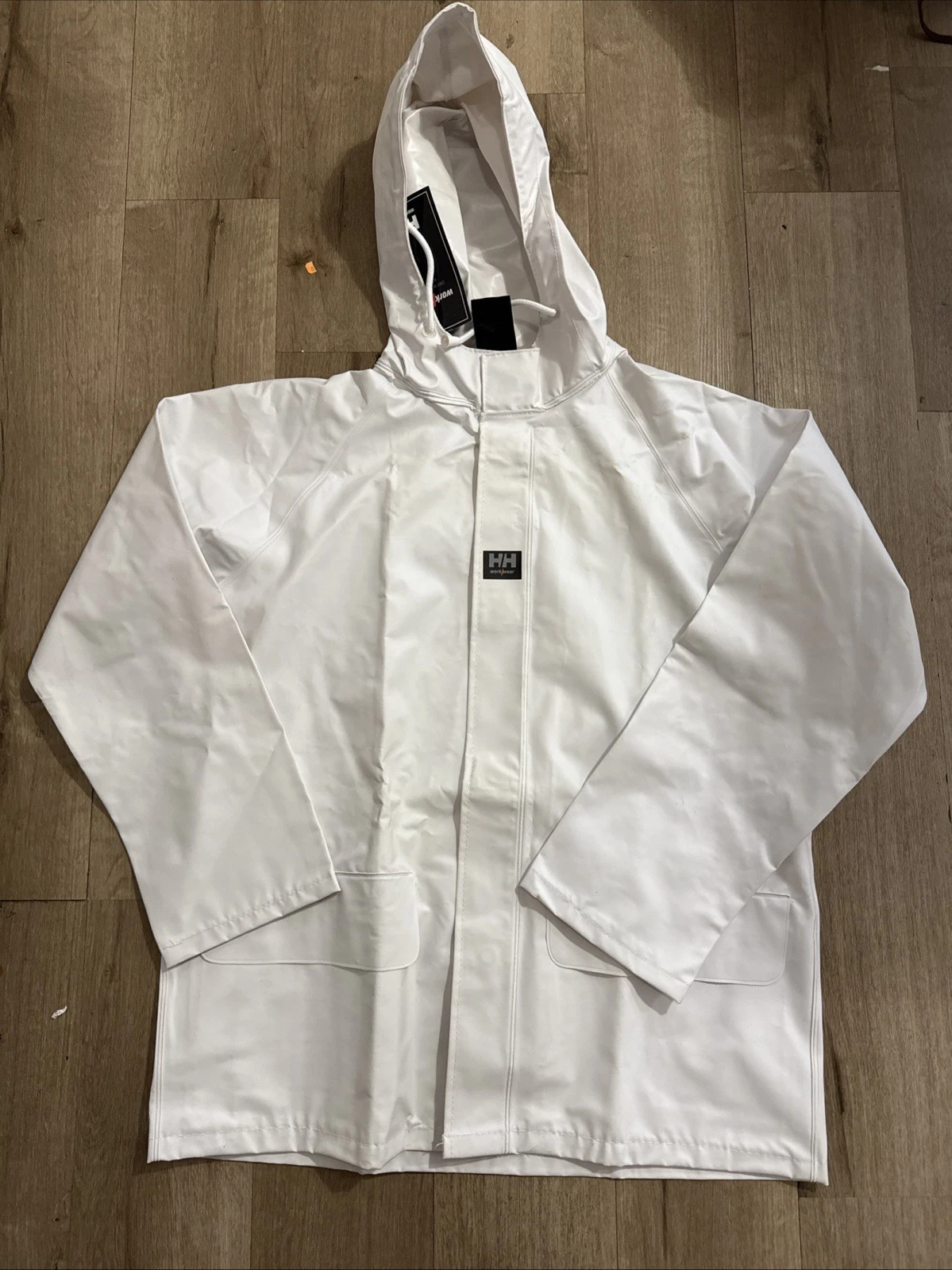 Helly Hansen Workwear Jacket Rain Coat Men’s XS S M White Waterproof NWT
