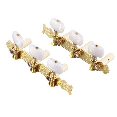 2x Classical Guitar String Machine Heads Tuning Pegs Keys Tuners Set White SET