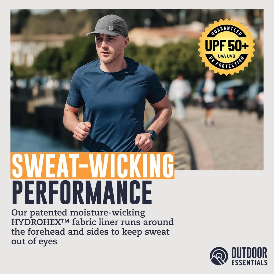 OutdoorEssentials Running Cap Herren Damen - Laufcap schnelltrocknend - - Bild 3 von 4