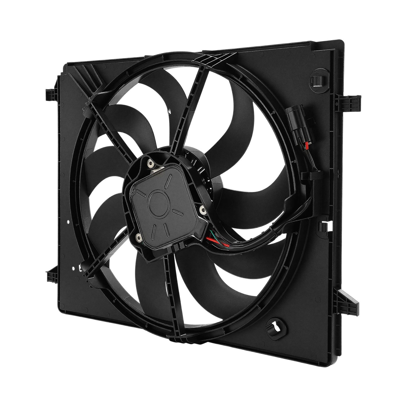 Radiator Fan Assembly with Shroud for Maserati Ghibli Quattroporte Levante 3.0L