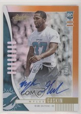 2019 Absolute Rookie Orange Spectrum Signatures 7/50 Myles Gaskin #169 Auto 0e7q