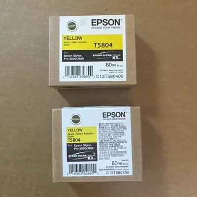 New Epson Ultra Chrome HD Ink T8504 Yellow Ink Cartridge