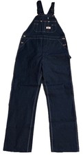 Round House Denim Bib Overalls Size 38x34 Zipper Fly Made In USA 100 Cotton NWT