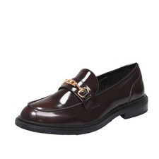 Marina Torres Mocassini Vernice Con Tacco Bordeaux - Taglia 40 Scarpe Donna
