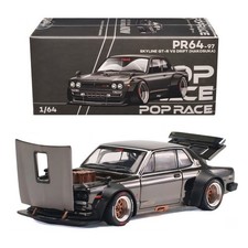 Pop Race Nissan GT-R V8 Drift Hakosuka Dark Chrome 1/64 PR640097