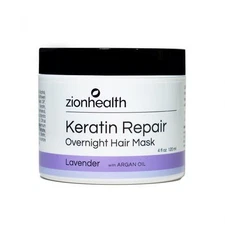 Zion Health Adama Minerals Keratin Hair Mask Lavender 4 oz Liquid