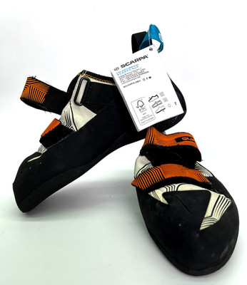 NWT Scarpa Quantic Rock Climbing Shoes Orange 7.5-M 8.5-W 40 70038-000.1 FKS/00