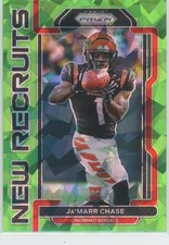 Ja'Marr Chase Rookie - 2021 Panini Prizm New Recruits Green Ice #NR-7 Cincinnati
