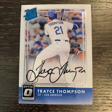 2016 Panini Donruss Optic Trayce Thompson Rated Rookie Auto RC LA Dodgers