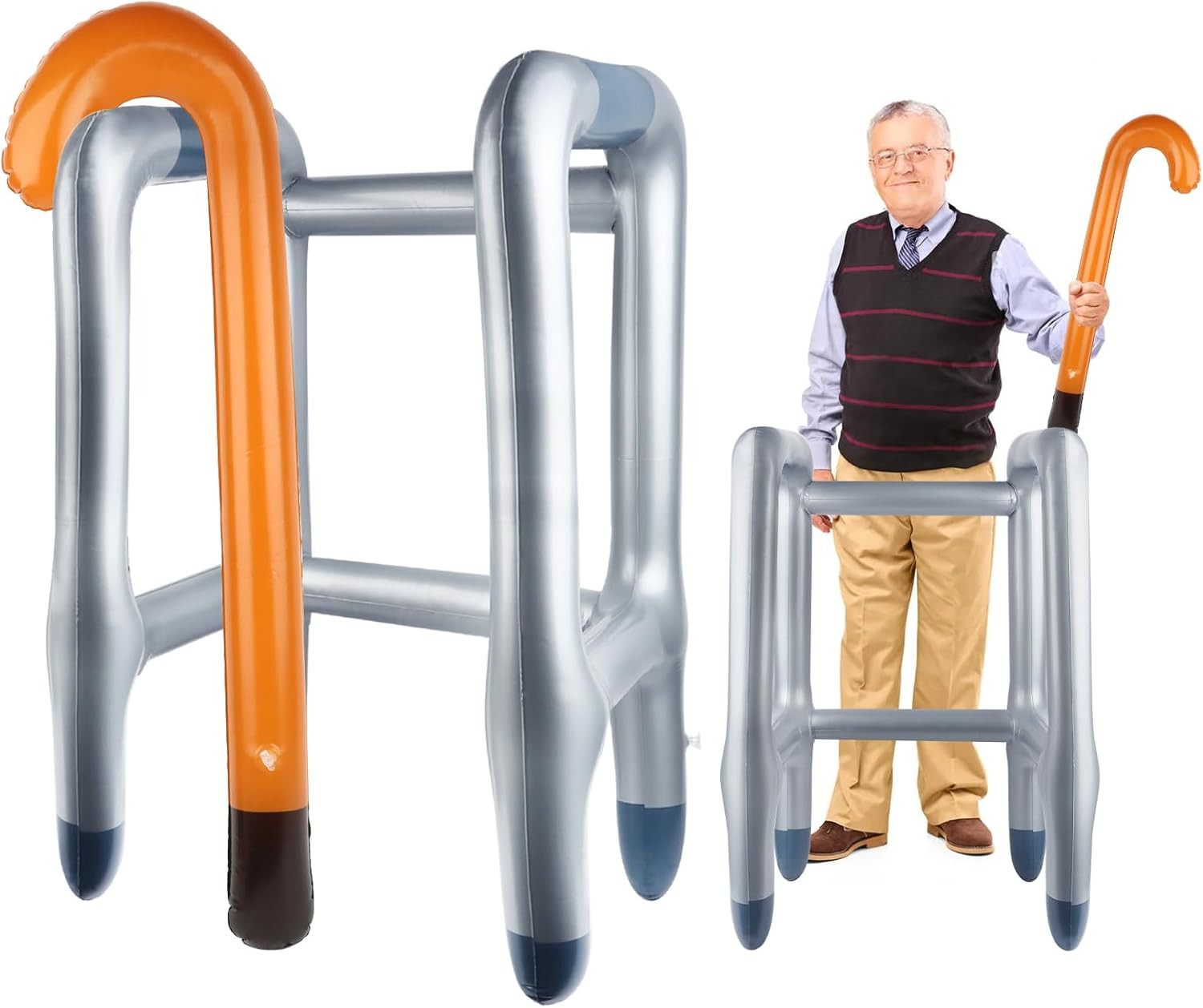 Aufblasbare Gehhilfe Und Spazierstock, Aufblasbarer Rollator, Aufblasbare Gehhil