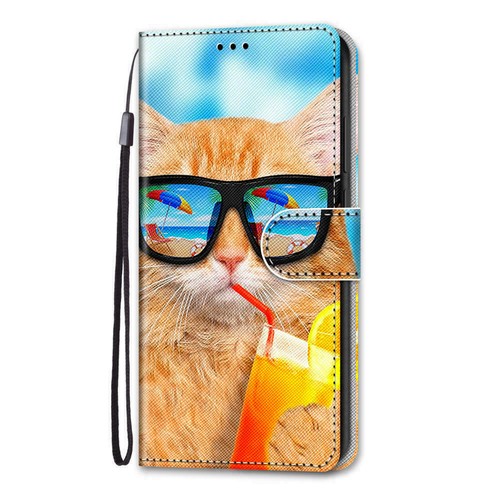 Drink Cat Wallet Phone Case For iPhone 11 12 13 14 15 16 Pro Max XR XS 6 7 8 SE - 第 3/12 張圖片