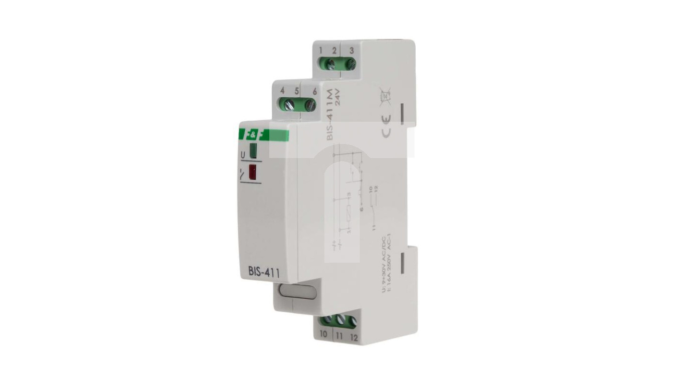Bistable relay 1P 16A 24V AC / DC with BIS-411M-24V memory /T2UK