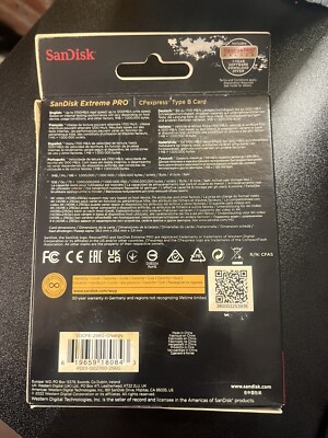 SanDisk Extreme PRO CFexpress Card Type B 256GB NEW IN BOX