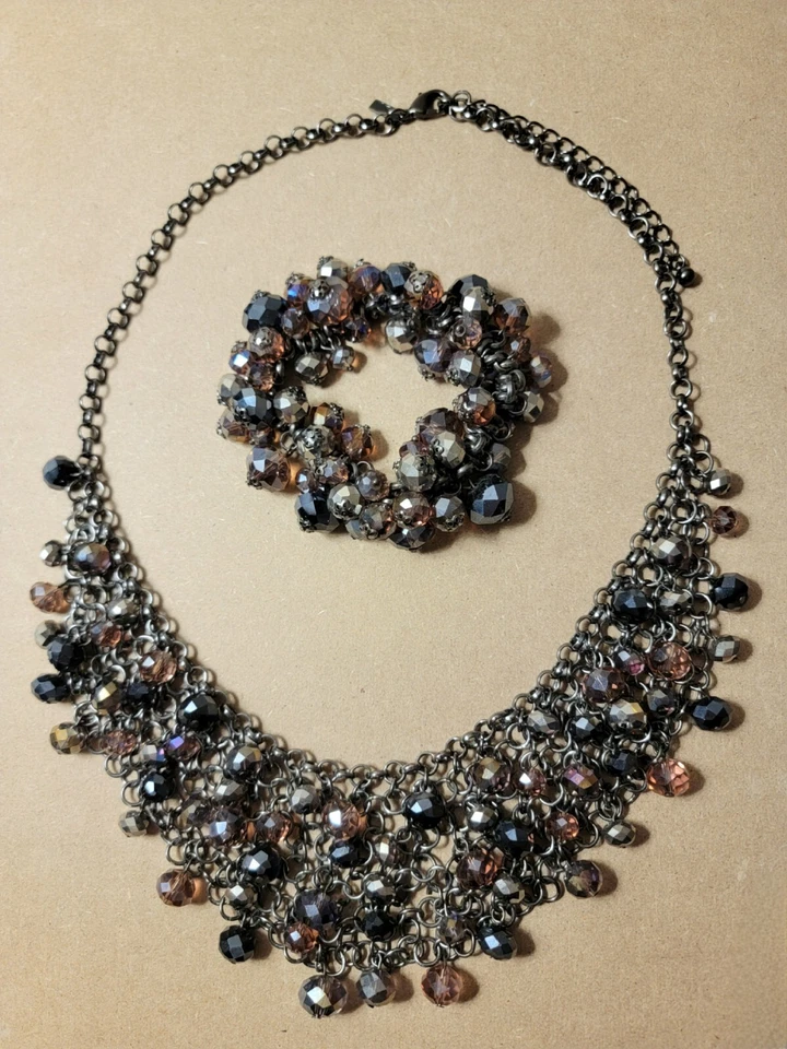 Pave Statement Necklace & Stretch Bracelet Set Lane Bryant - Image 4 of 4