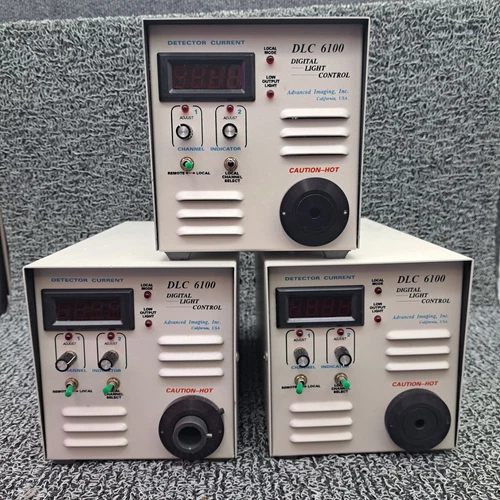 Advanced Imaging DLC-6100 Fiber Optic Light Source Illuminator LCD 115V Lot of 3
