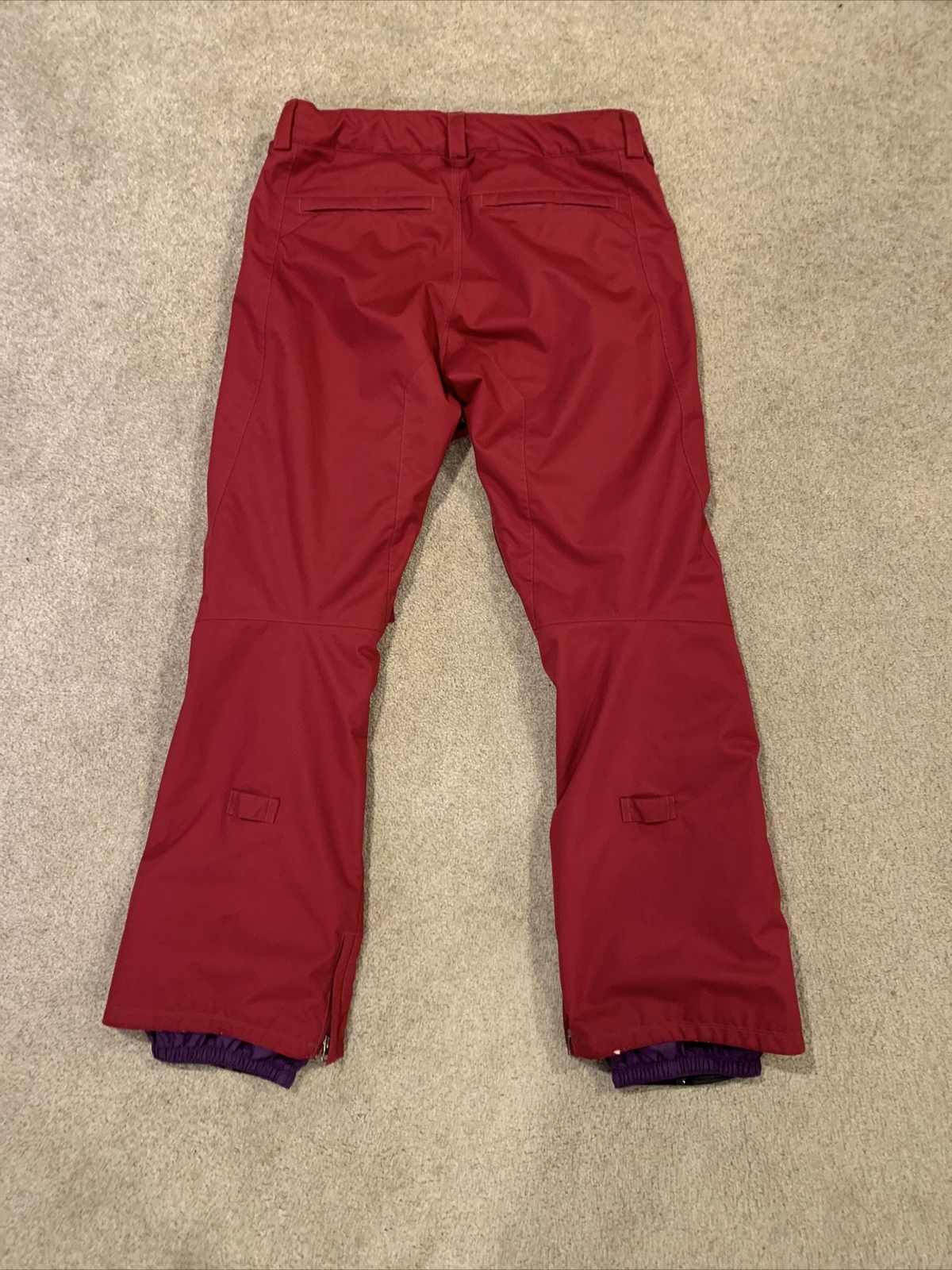 160 BURTON Society Snowboard Pant Womens L Maroon Dryride Waterproof