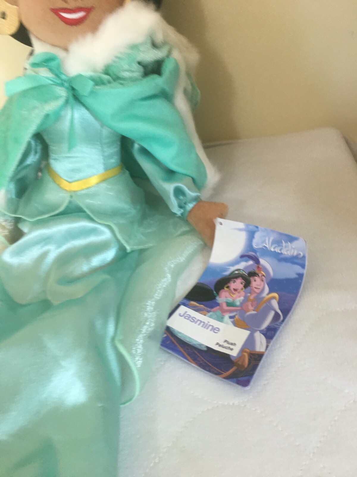 NWT DISNEY Store Winter Jasmine Plush Doll 18"H Aladdin Princess eBay