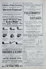 1899 Burenkrieg Zeitungsanzeige Druck Thresher & Glenny Service Kits