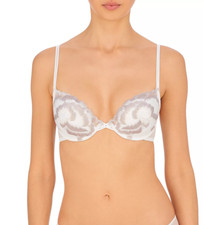 Natori Natorious Demi Contour Underwire Bra Soft White Size 34B 2804
