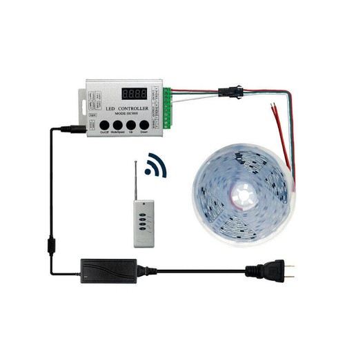 DC 5V 12V 24V 4Keys HC008 programmable rgb led pixel controller 133 effect modes - Picture 6 of 8