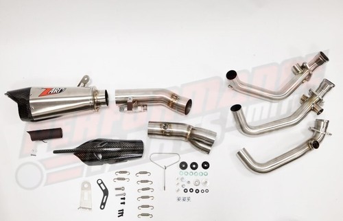 Triumph 765 Street Triple 2023 Zard Stainless / Carbon Full Exhaust System - Picture 10 of 12