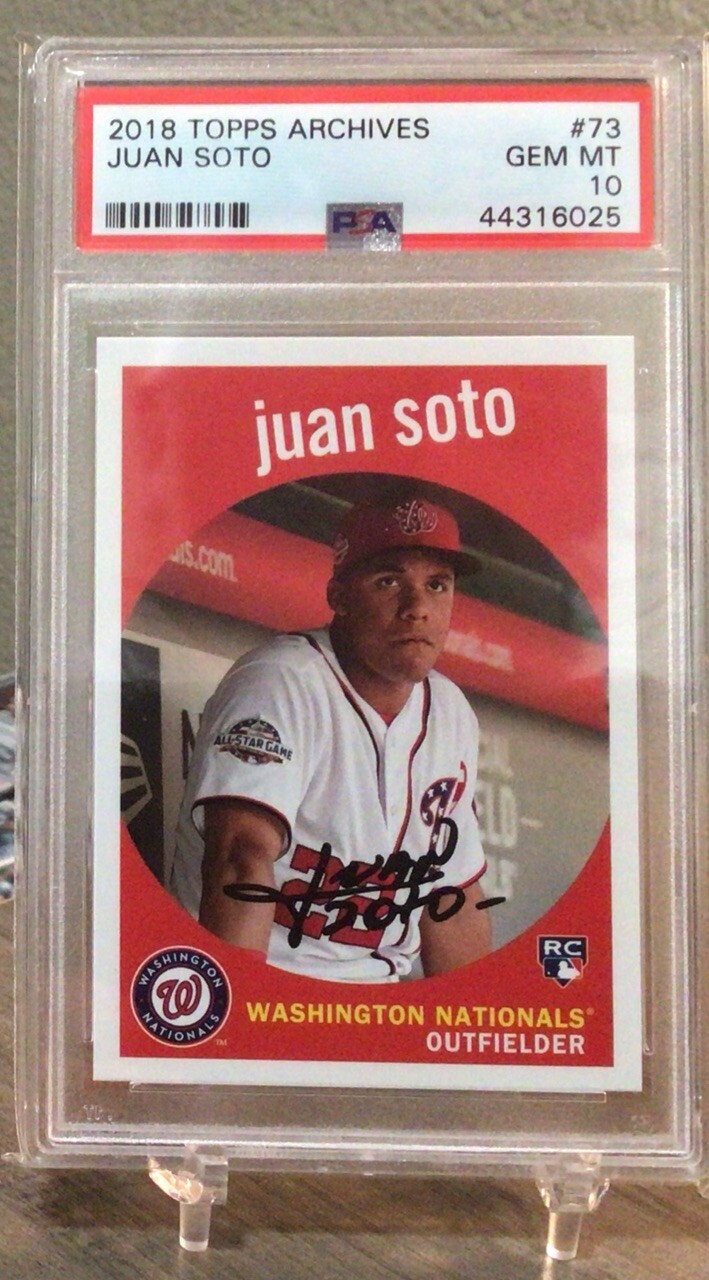 2018 Topps Archives Juan Soto #73 RC Rookie PSA 10 GEM MINT New York Mets