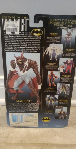 1997 KENNER ELSEWORLDS LEGENDS OF THE DARK KNIGHT MAN-BAT HUGE 15" WINGS - Picture 2 of 2