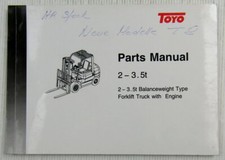Original Toyo 2 - 3.5 ton Forklift Truck Spare Parts List Manual Spare Parts List