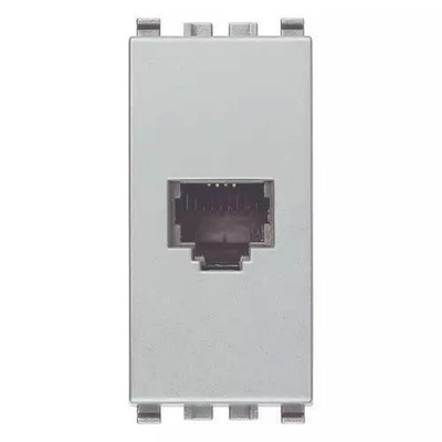 VIMAR Stecker RJ11 6/4 – Grau, Für Bürgerliche Serie 'arké' – Maße: 12,75 X 9,5 X 1,62 Cm