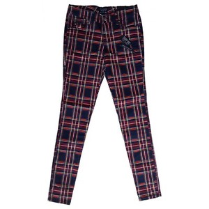 red and black tartan pants