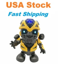 Dancing Robot Bumblebee Transformers, Toy Figure, Light & Music, 8 ''H