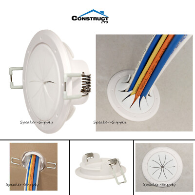 Construct Pro Speedy'Z Spring-Lock 2'' Cable Pass Through Port Grommet White Each