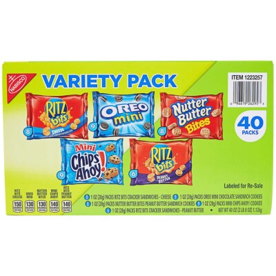 Nabisco Cookie & Cracker, Variety Pack, 1 oz, 40-count Healthy Snacks Food USA