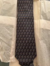 NWT Boxed Vineyard Vines Martini  Cigar Silk Tie Navy Blue