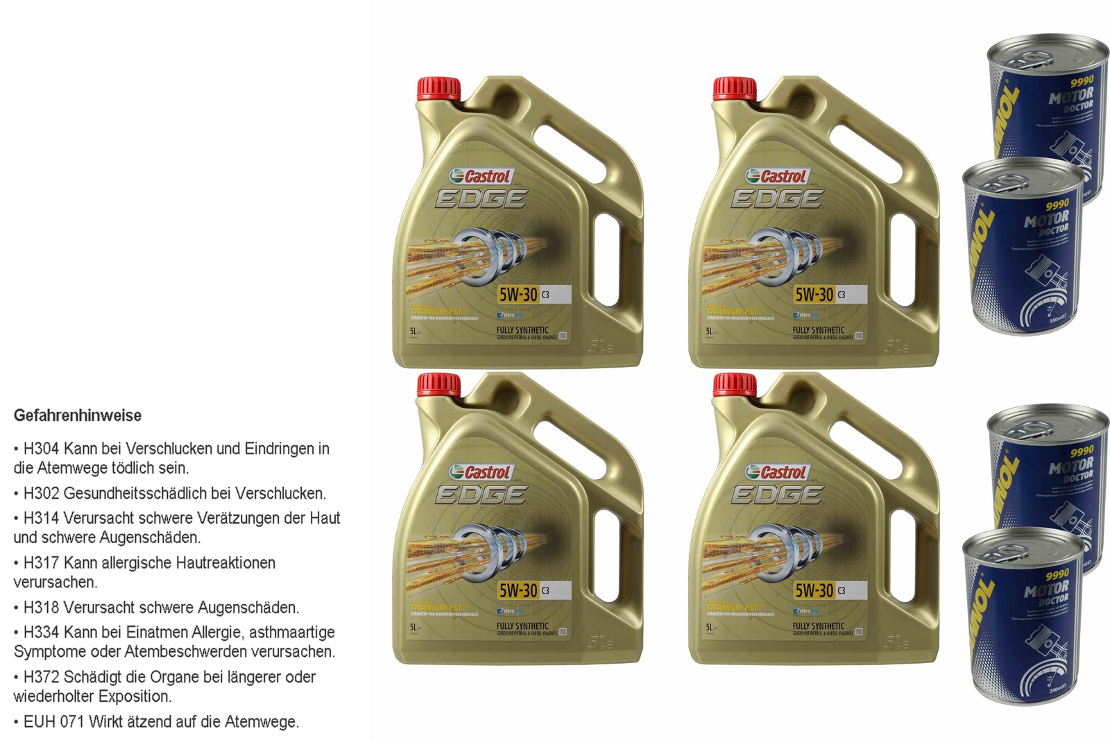 Aceite de motor 20L Castrol EDGE Titanium 5W-30 C3 4xMotor Doctor