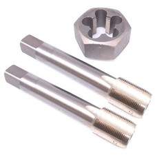 HSS M18 x 1mm Taper  Plug Tap  18x1mm Hexagon Die Metric Thread Right Hand Set