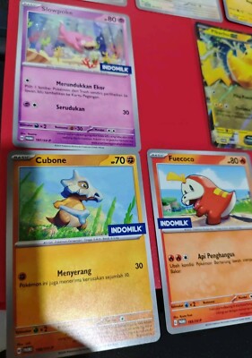 Pokemon Indomilk Promo Pikachu Meowth Complete Set 10 cards