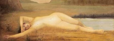 JOSEPH HENRY SHARP : Reclining Nude in a Landscape : Archival Art Print