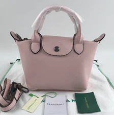 Longchamp Le Pliage Cuir XS Mini Leather Shoulder Bag Ligtht Pink Outlet NEW