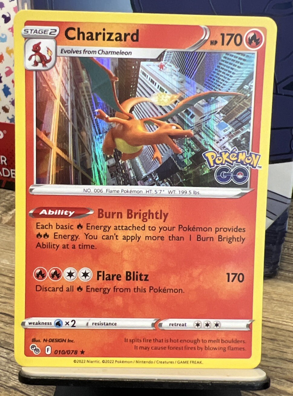 Charizard Pokémon GO 10/078 Holo Holo Rare Pokémon TCG