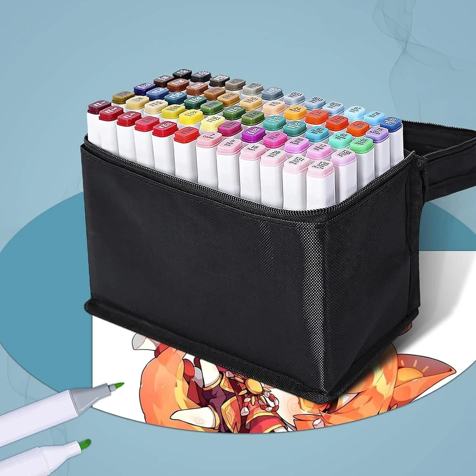 80 Farbe Acrylstifte Marker Set Permanent Pen Für DIY Graffiti Sketch Dual Pen - Bild 2 von 4