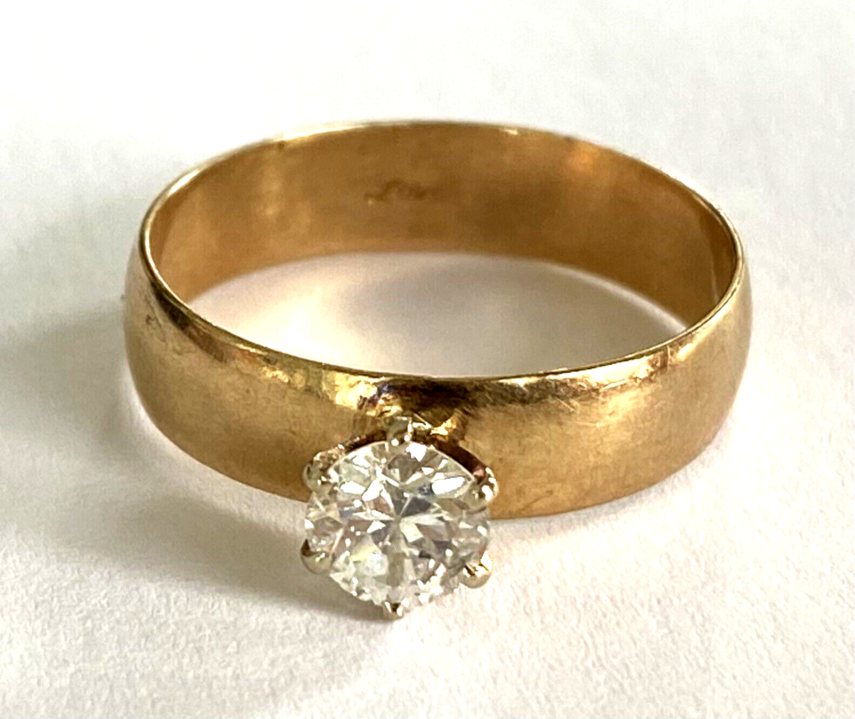 ヴィンテージ ダイヤモンドリング　10K Vintage 10K Yellow Gold Natural Diamond 0.55ct Ladies Engagement